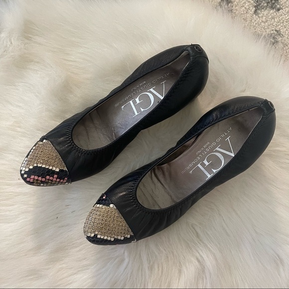 ATTILIO Giusti Leombruni AGL black snake print heels - Picture 2 of 6